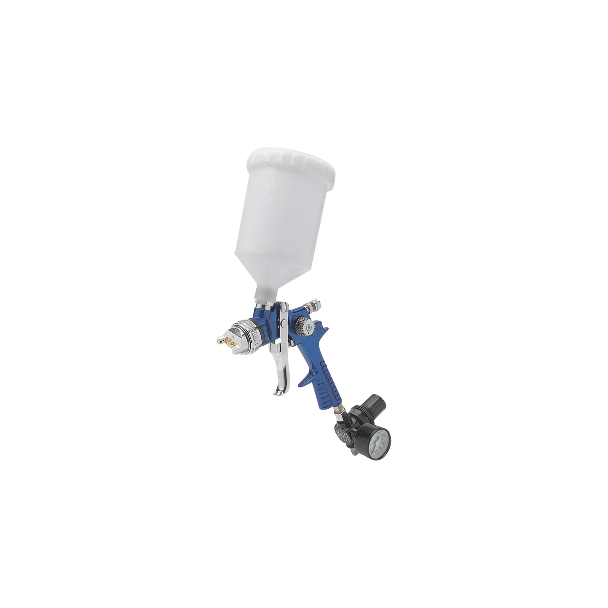 Vaper HVLP Paint Spray Gun Set with Plastic Cup - 1.4mm Needle and Nozzle, Locking Air Regulator, Model# 19000